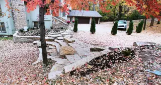 Creek bed controlling erosion